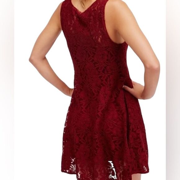 Free People Red lace dress Small - Picture 3 of 7